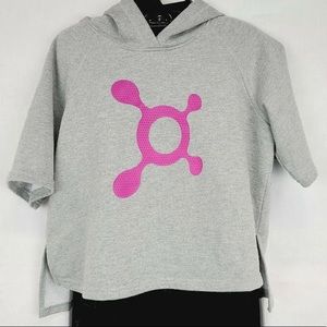 Orangetheory Fitness Grey & Pink Short-Sleeved Hoodie 💗